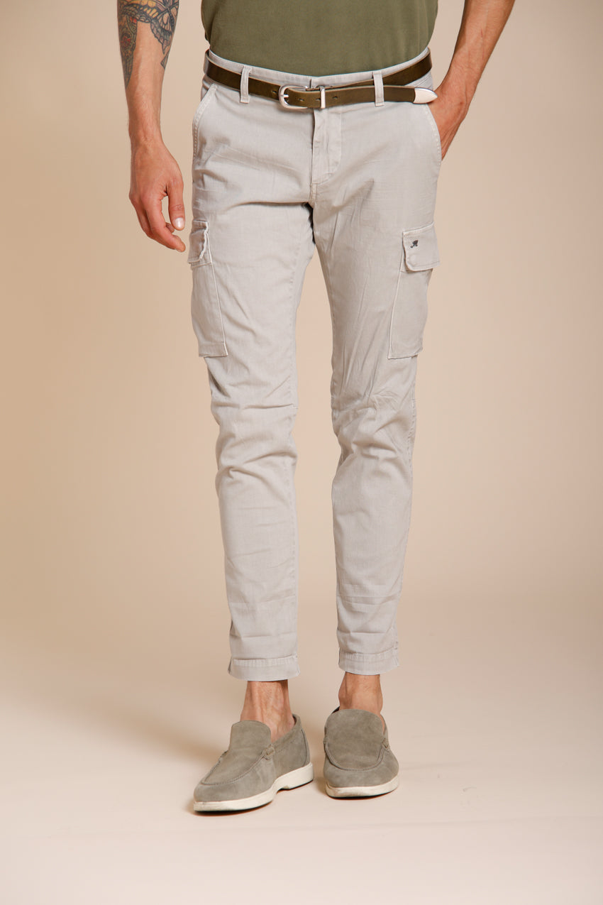 Chile pantalone cargo uomo in raso stretch extra slim fit ①