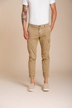 Chile pantalón cargo hombre en satén elástico extra slim fit ①