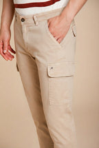 Chile men's cargo pants in stretch satin extra slim fit ①