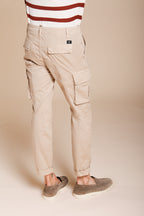 Chile men's cargo pants in stretch satin extra slim fit ①