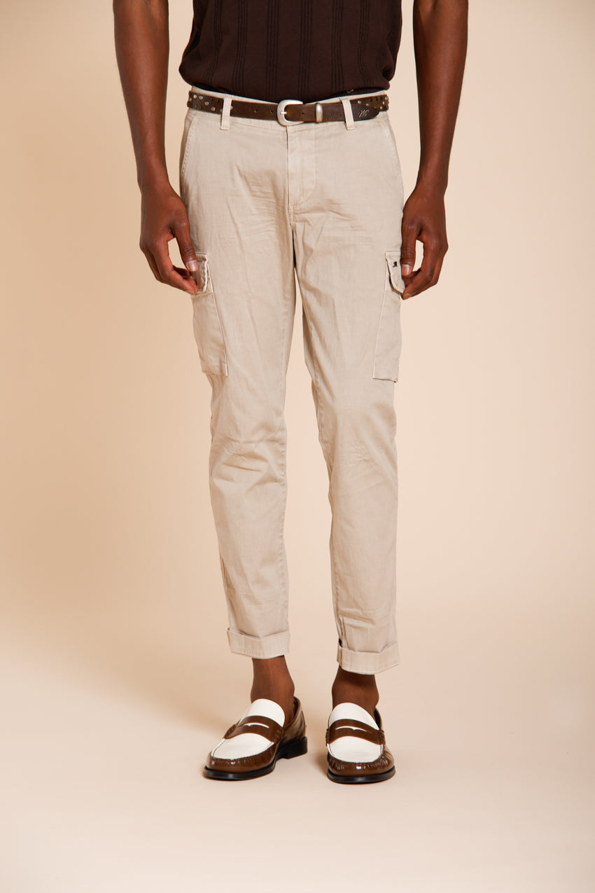 Chile pantalón cargo hombre en satén stretch extra slim fit ①