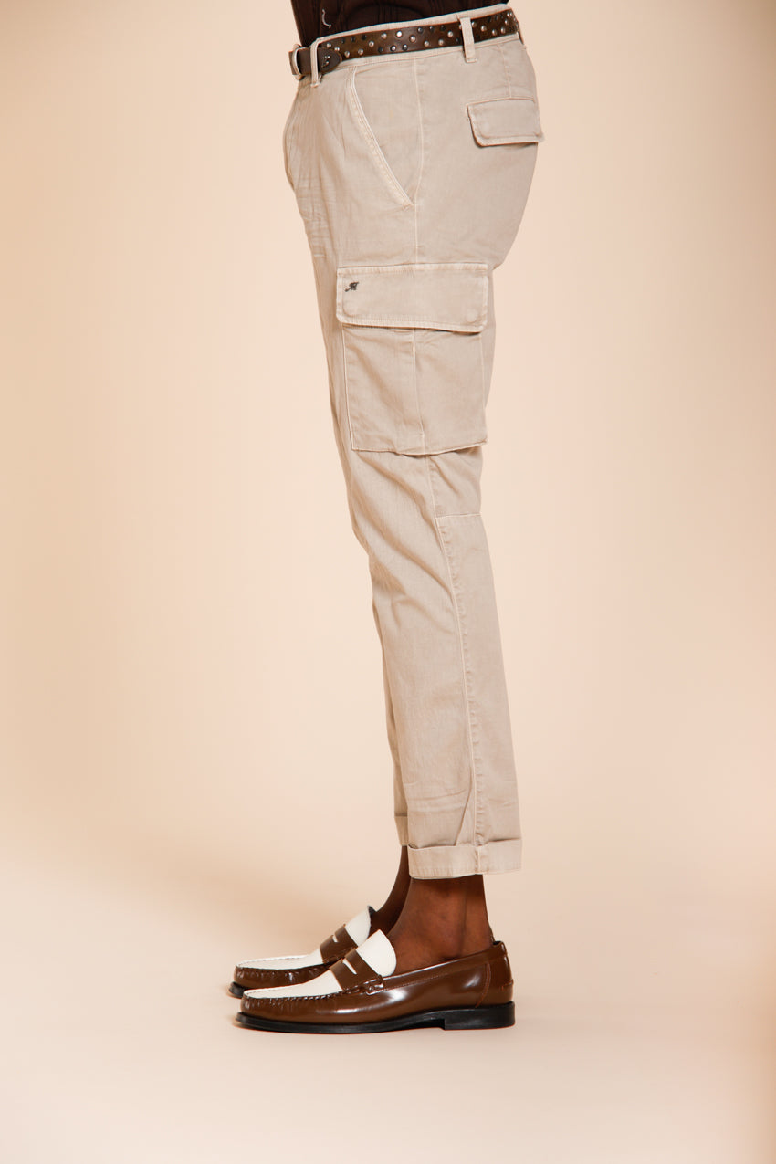 Chile pantalón cargo hombre en satén stretch extra slim fit ①