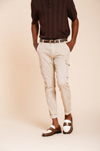 Chile pantalón cargo hombre en satén stretch extra slim fit ①