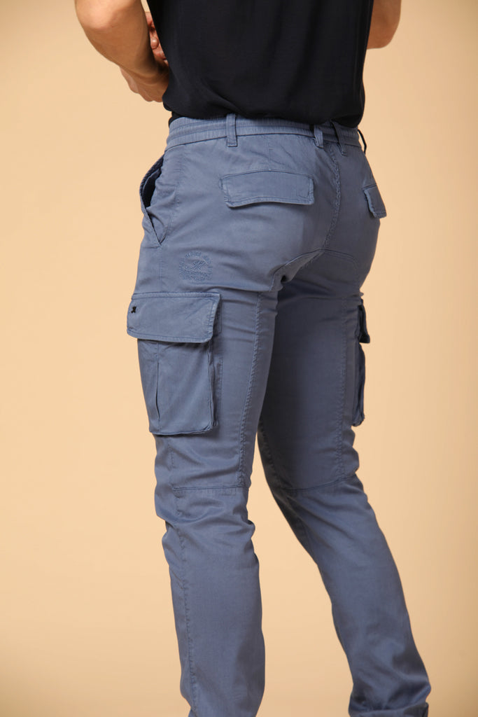 immagine 4 di pantalone cargo uomo modello Chile Elax indaco fit extra slim di Mason's