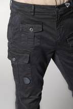 George Coolpocket pantalon cargo homme en gabardine logo edition carrot fit ①