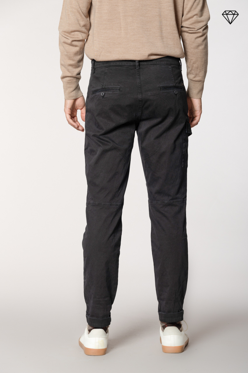 George Coolpocket pantalone cargo uomo in gabardina logo edition carrot fit ①