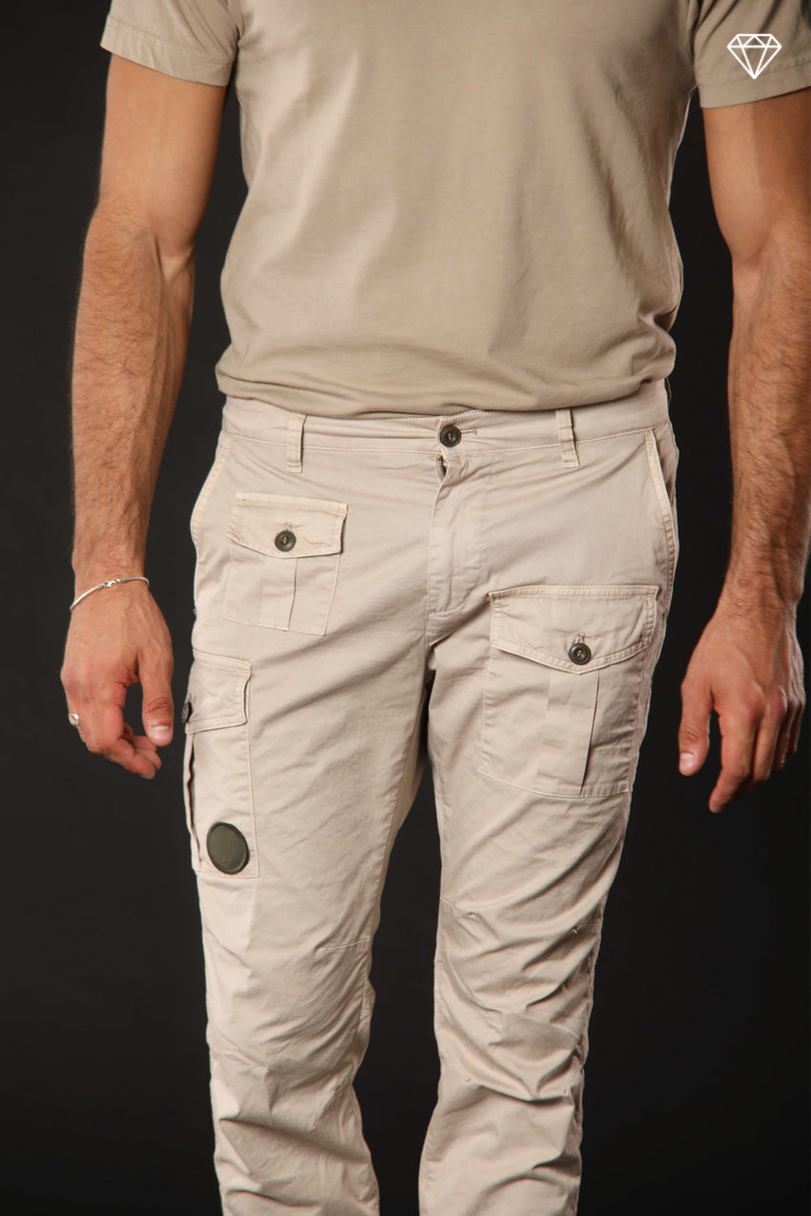 George Coolpocket men's cargo pants in lightweight pima cotton ltd carrot fit ①