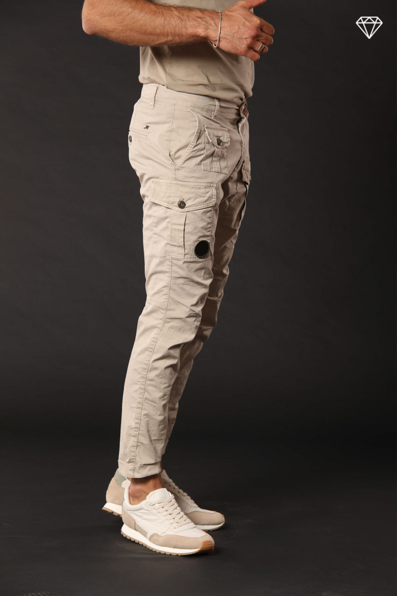 George Coolpocket men's cargo pants in lightweight pima cotton ltd carrot fit ①