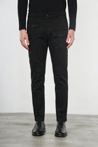 George Coolpocket pantalone cargo uomo in gabardina carrot fit ①