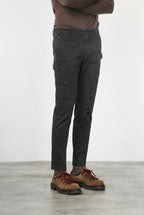 George Coolpocket pantalone cargo uomo in gabardina carrot fit ①