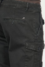 George Coolpocket pantalone cargo uomo in gabardina carrot fit ①