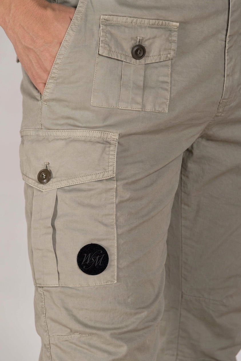 George Coolpocket pantalón cargo hombre en sarga ligera stretch Logo Edition carrot fit ①