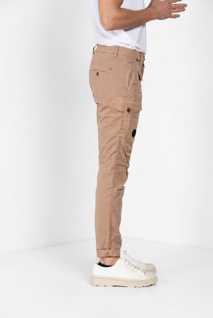 George Coolpocket pantalone cargo uomo in twill leggero stretch Logo Edition carrot fit ①
