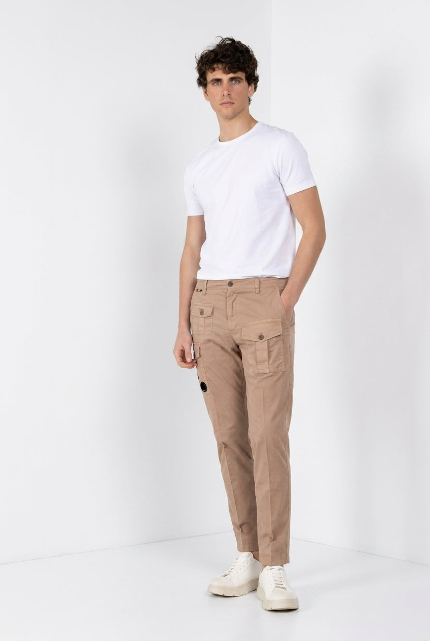 George Coolpocket pantalone cargo uomo in twill leggero stretch Logo Edition carrot fit ①