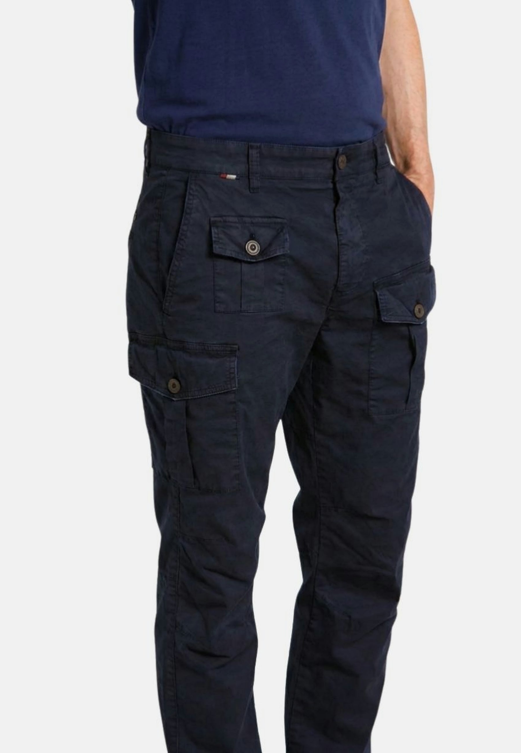 George Coolpocket pantalone cargo uomo in twill leggero stretch Logo Edition carrot fit ①