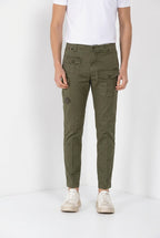 George Coolpocket pantalone cargo uomo in twill leggero stretch Logo Edition carrot fit ①