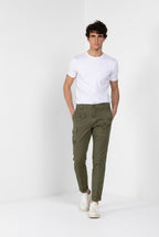 George Coolpocket pantalone cargo uomo in twill leggero stretch Logo Edition carrot fit ①