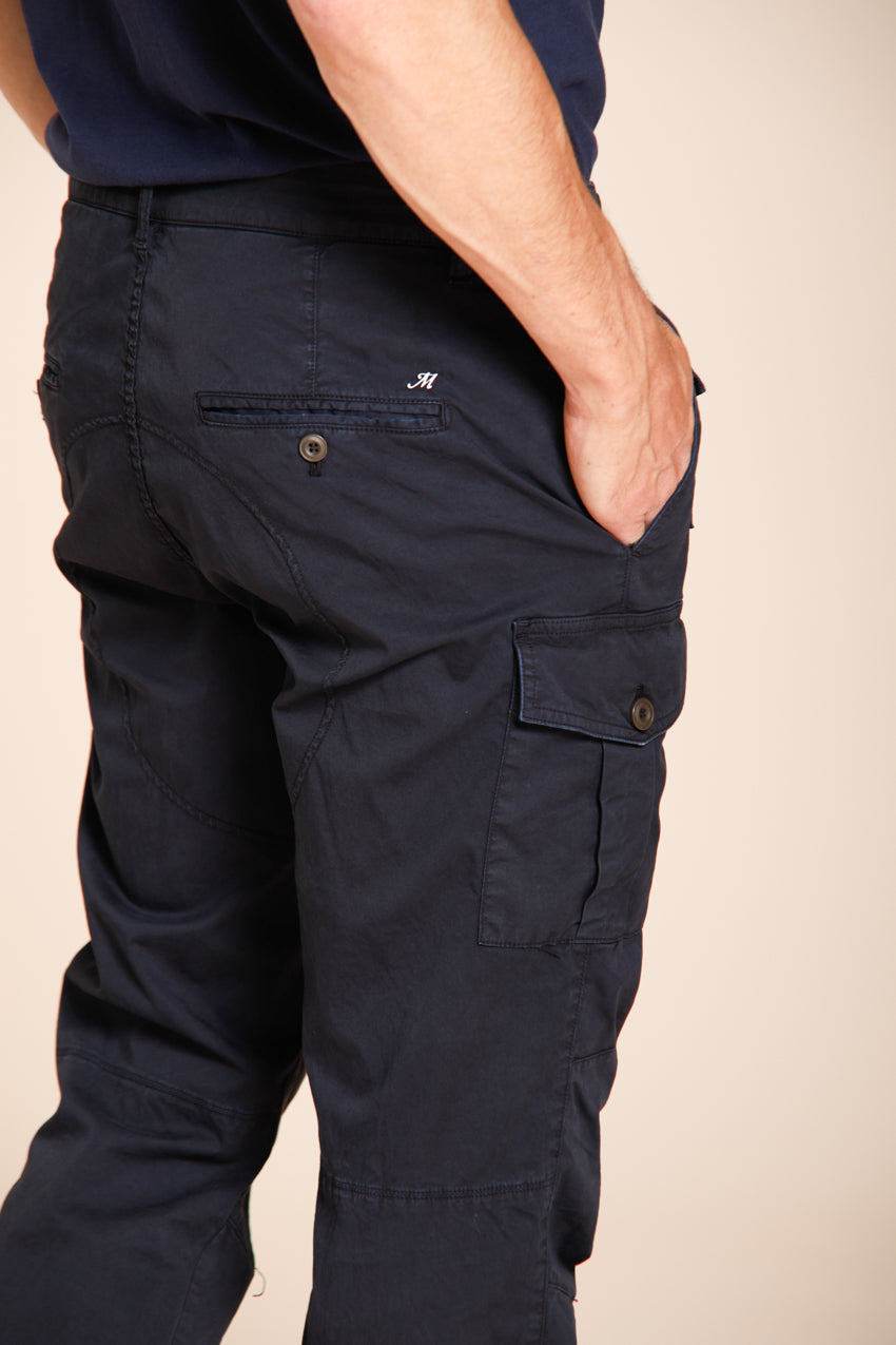 George Coolpocket pantalón cargo hombre en sarga ligera elástica Logo Edition carrot fit ①