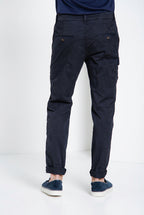 George Coolpocket pantalon cargo homme en twill léger stretch Logo Edition carrot fit ①