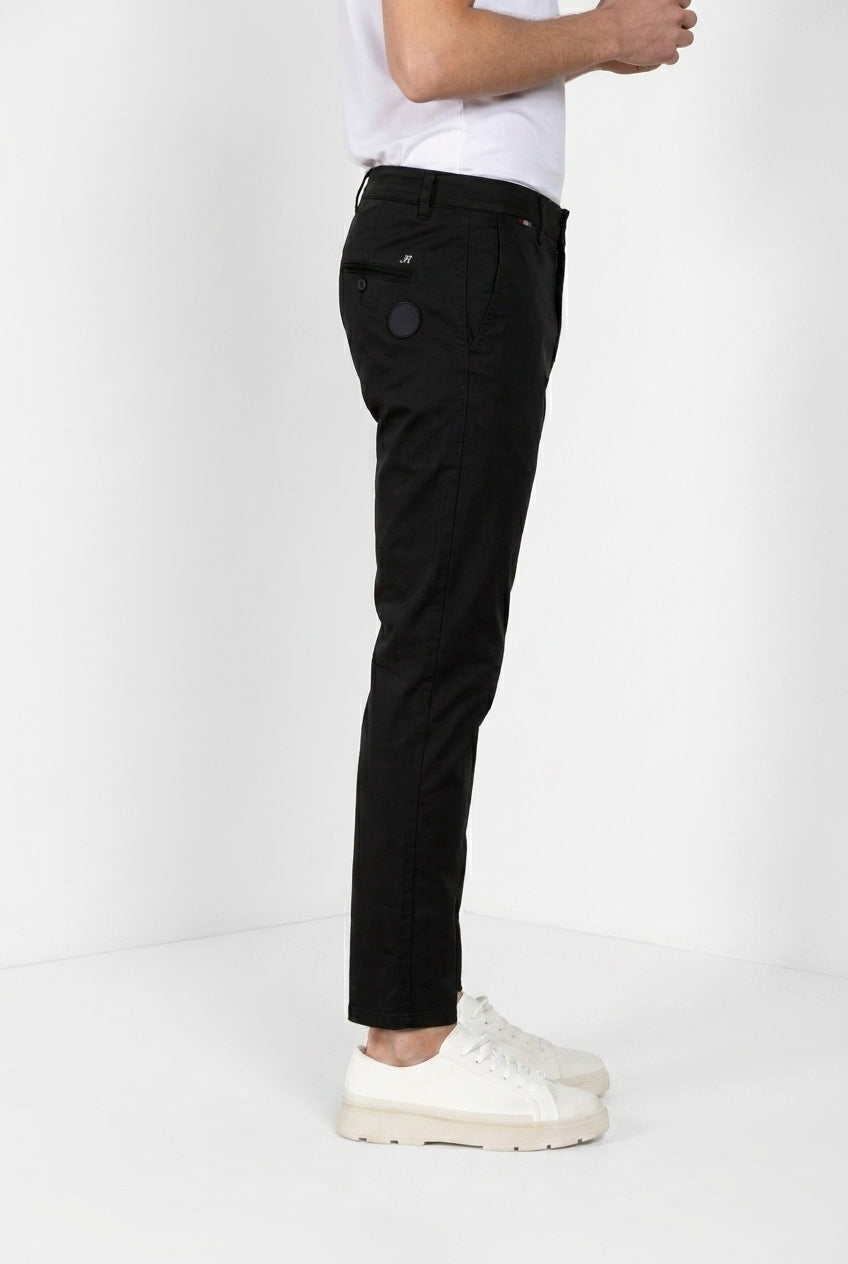 John Coolkhinos pantalón chino hombre de raso elástico Logo Edition carrot fit ①