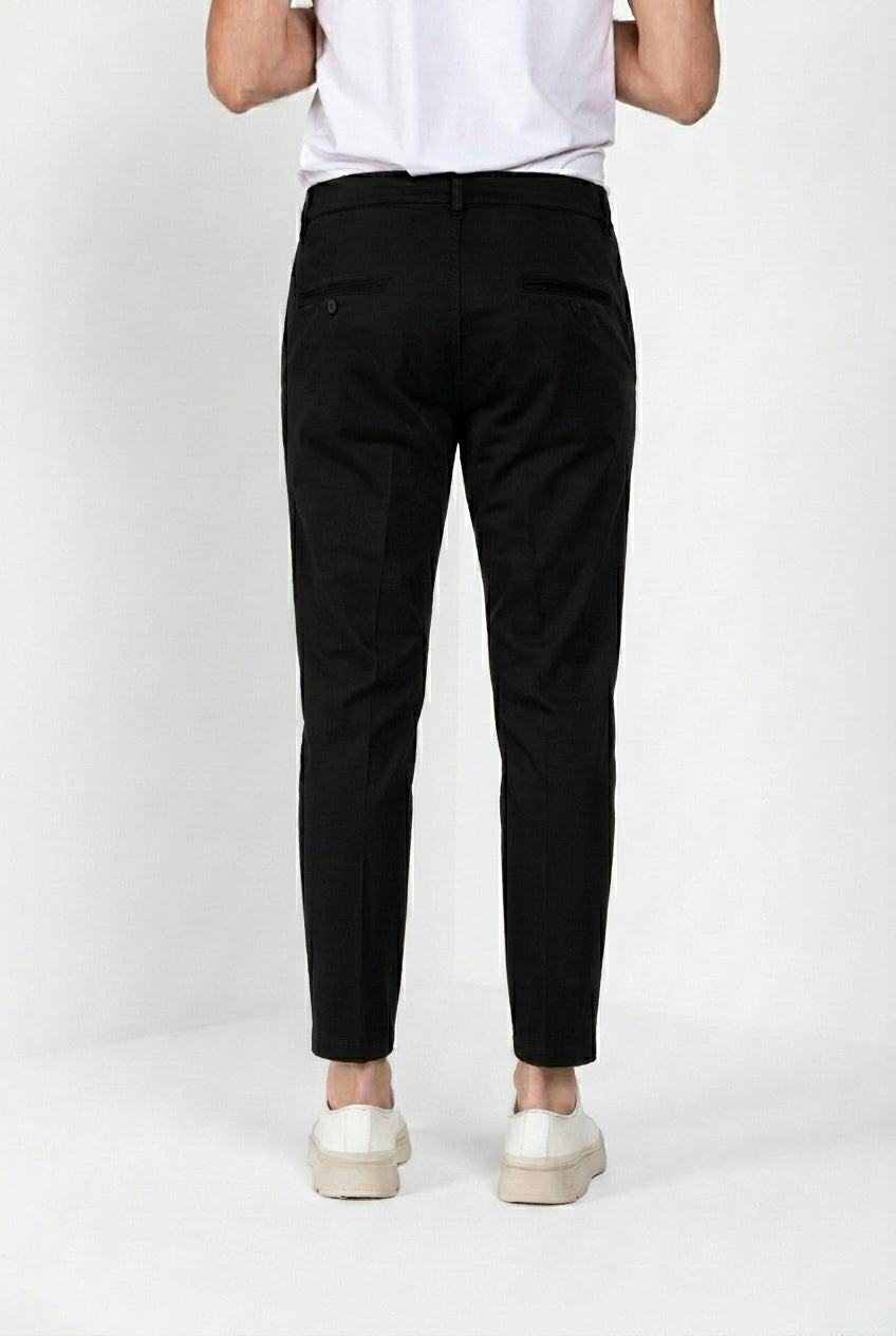 John Coolkhinos pantalón chino hombre de raso elástico Logo Edition carrot fit ①