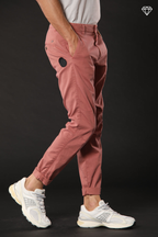 John Coolkhinos men's chino pants in stretch satin logo edition carrot fit ①