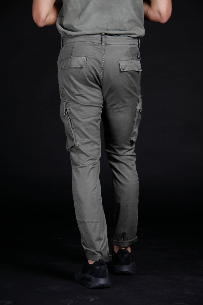 Havana pantalone cargo uomo limited edition in cotone e tencel carrot ①
