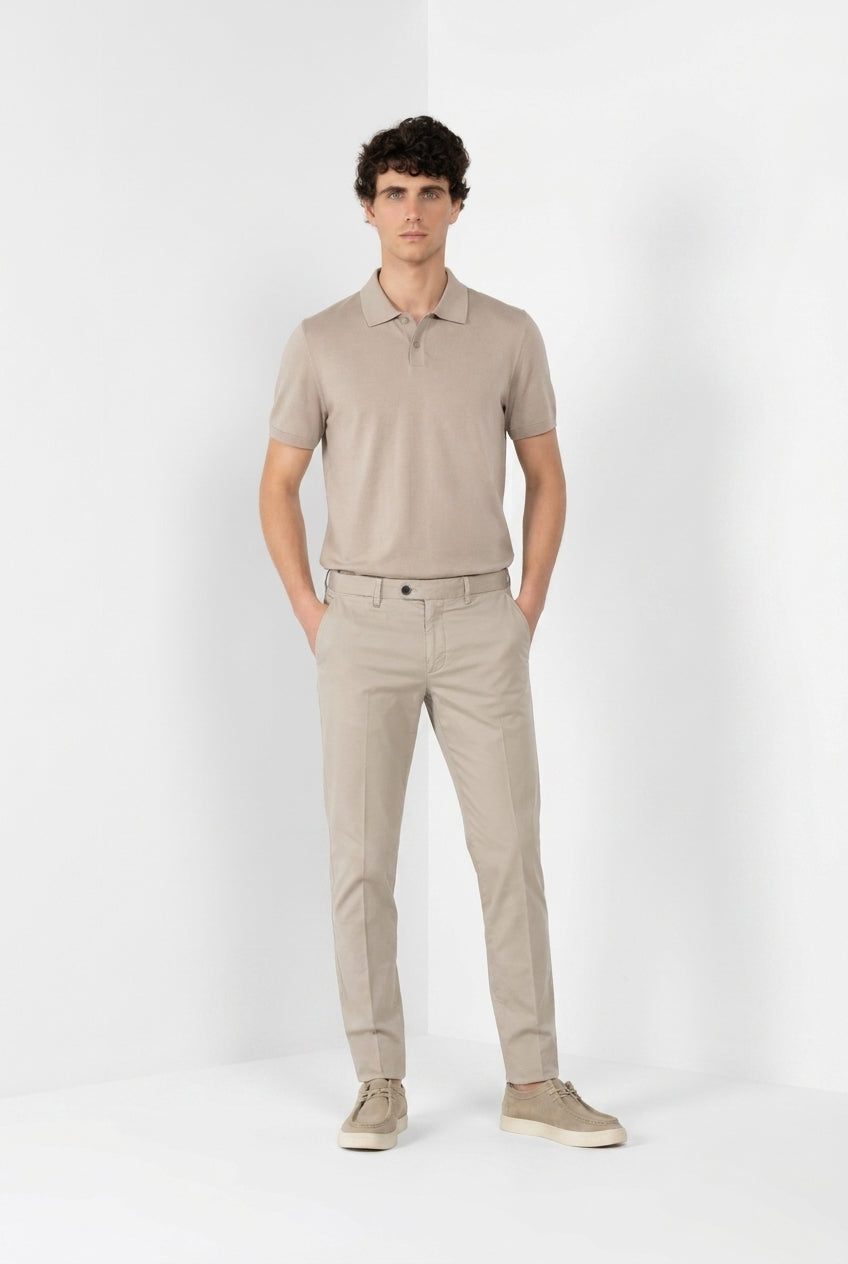 Torino delamere pantalón chino hombre en gabardina stretch slim fit