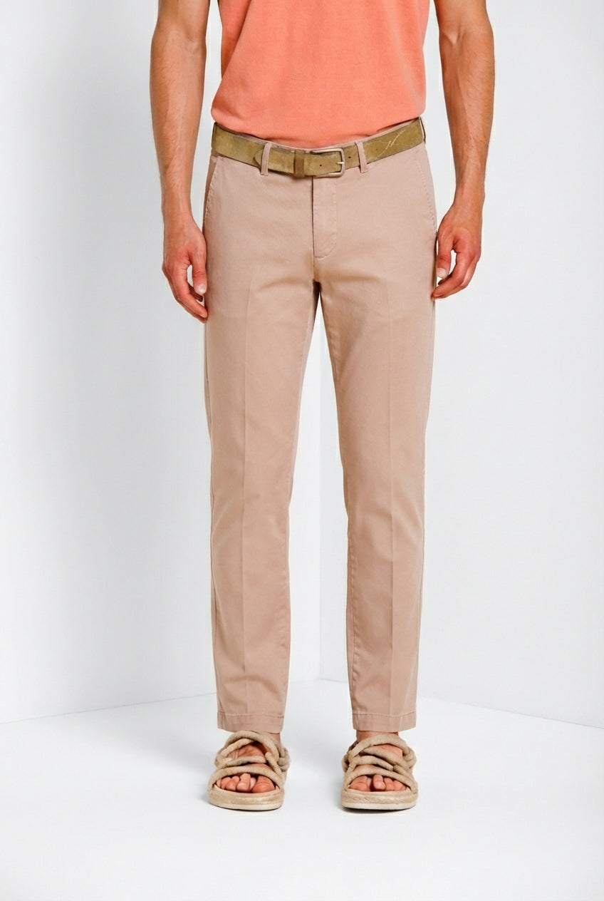Torino delamere pantalón chino hombre en gabardina stretch slim fit