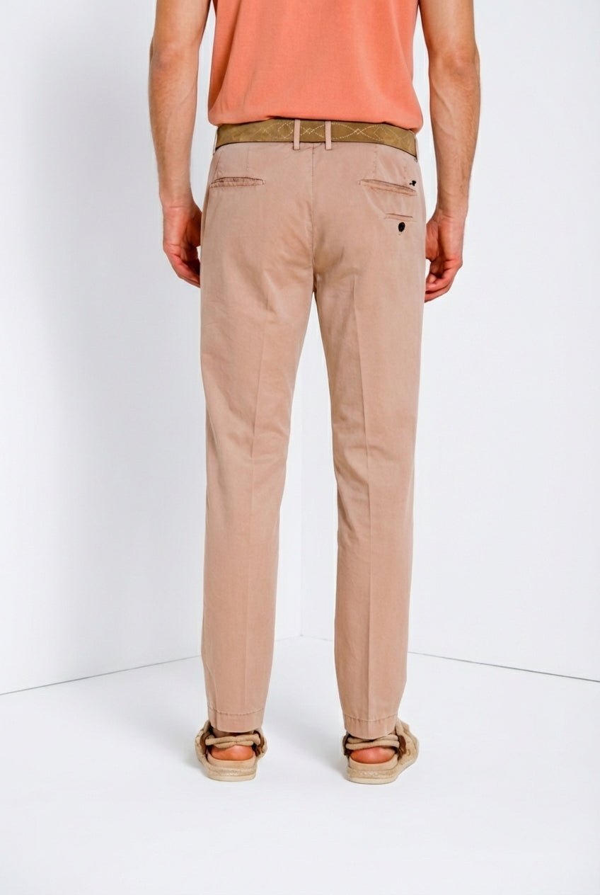 Torino delamere pantalón chino hombre en gabardina stretch slim fit