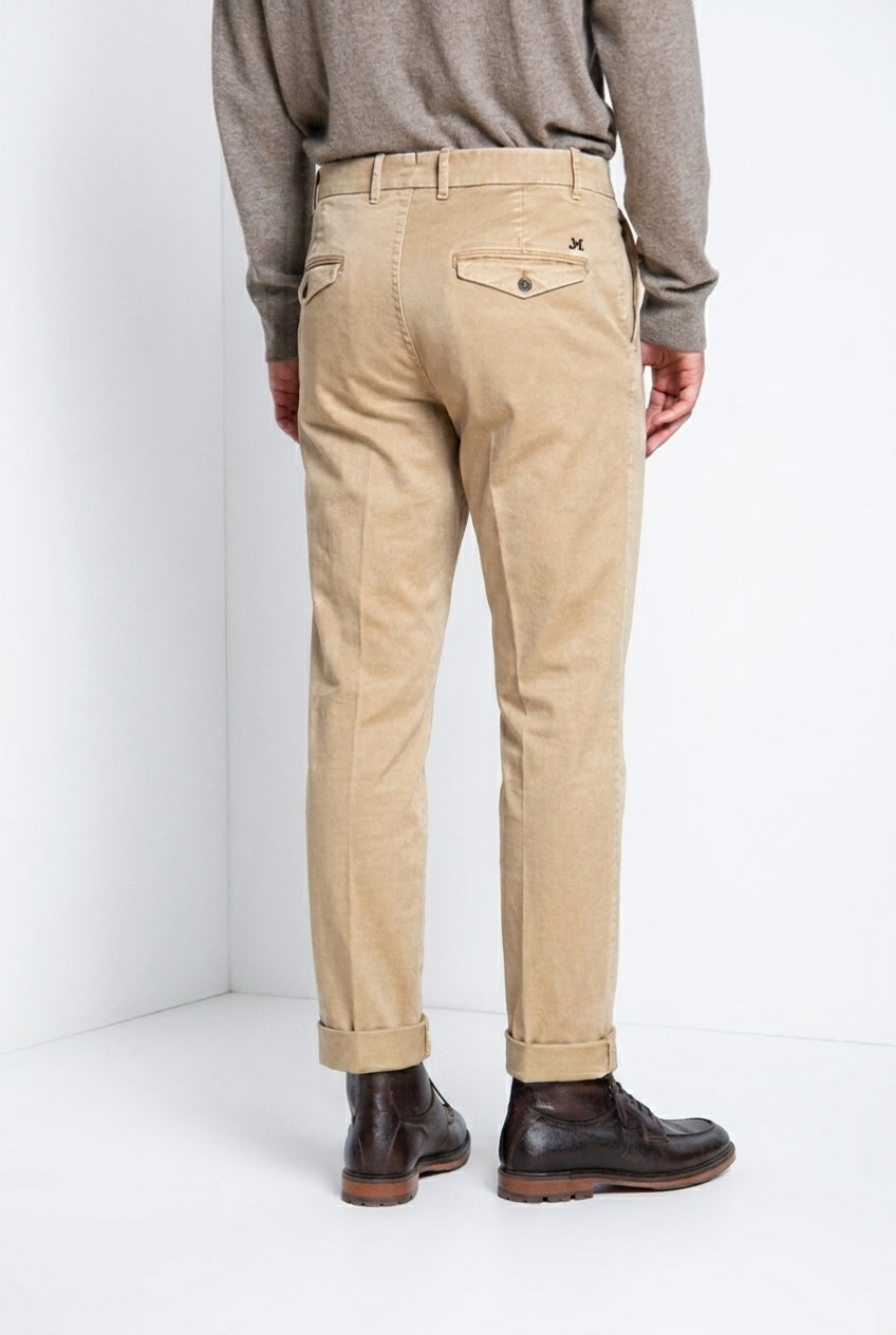 Chinos pantalone chino uomo in gabardina relaxed fit