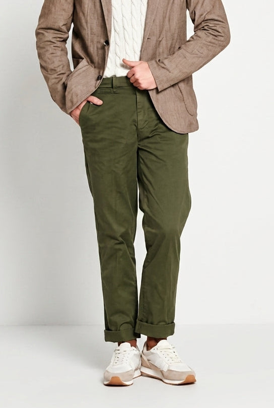 Chinos Herren-Chinohose aus Gabardine relaxed fit