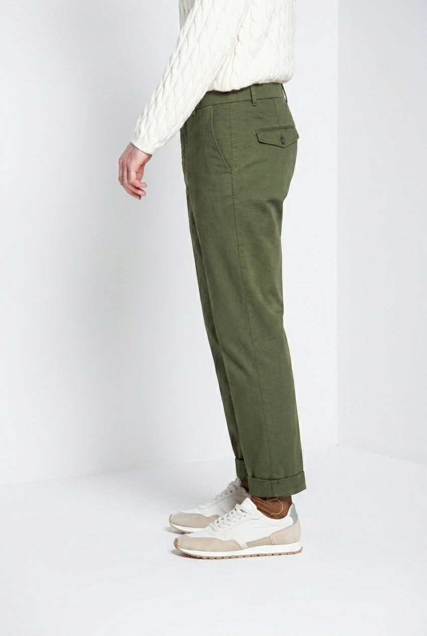 Chinos Herren-Chinohose aus Gabardine relaxed fit