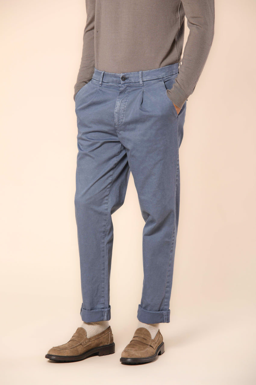 Pinces 22 pantalone chino uomo in gabardina relaxed fit