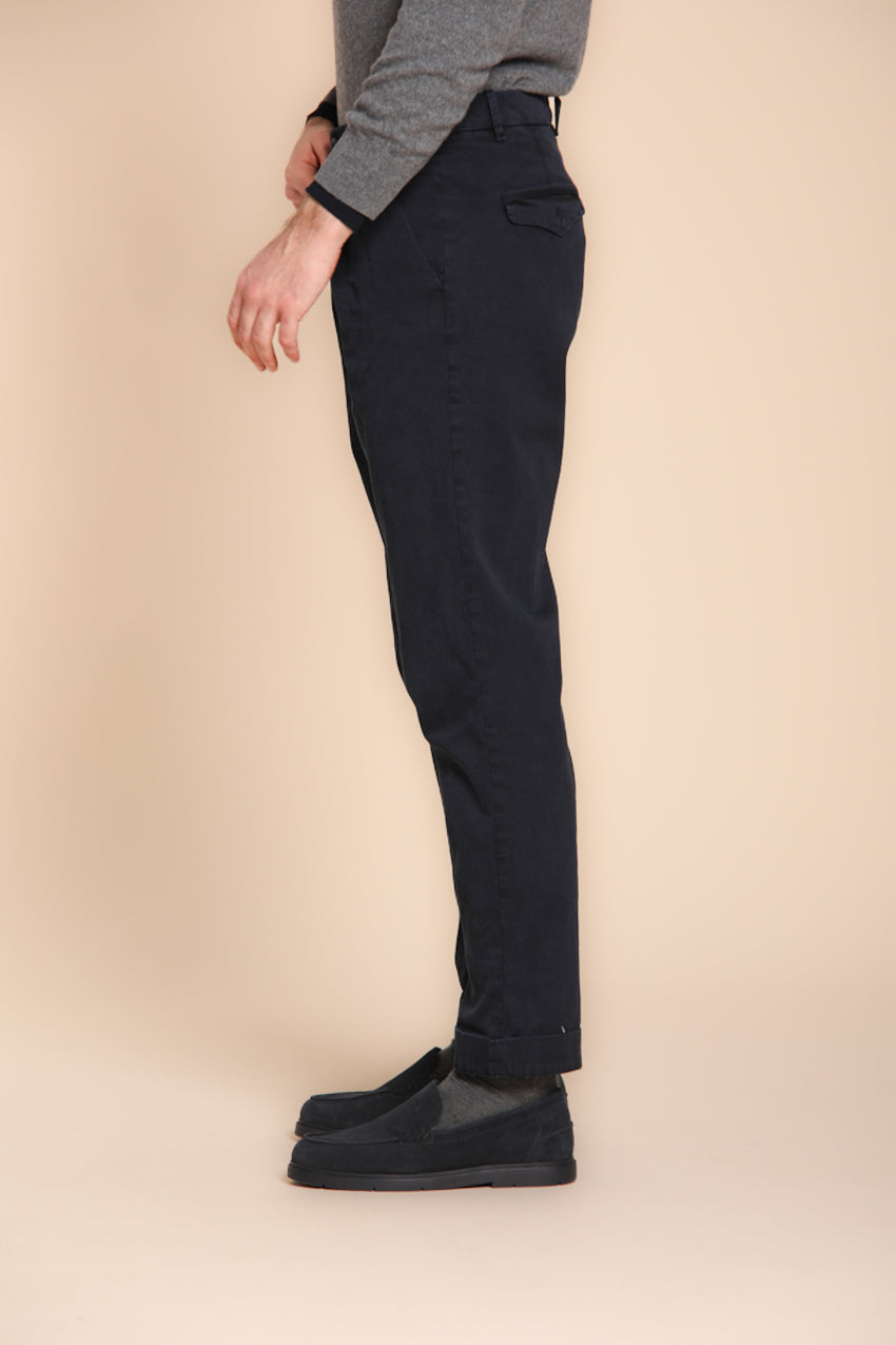 Pinces pantalón chino de hombre en gabardina relaxed fit