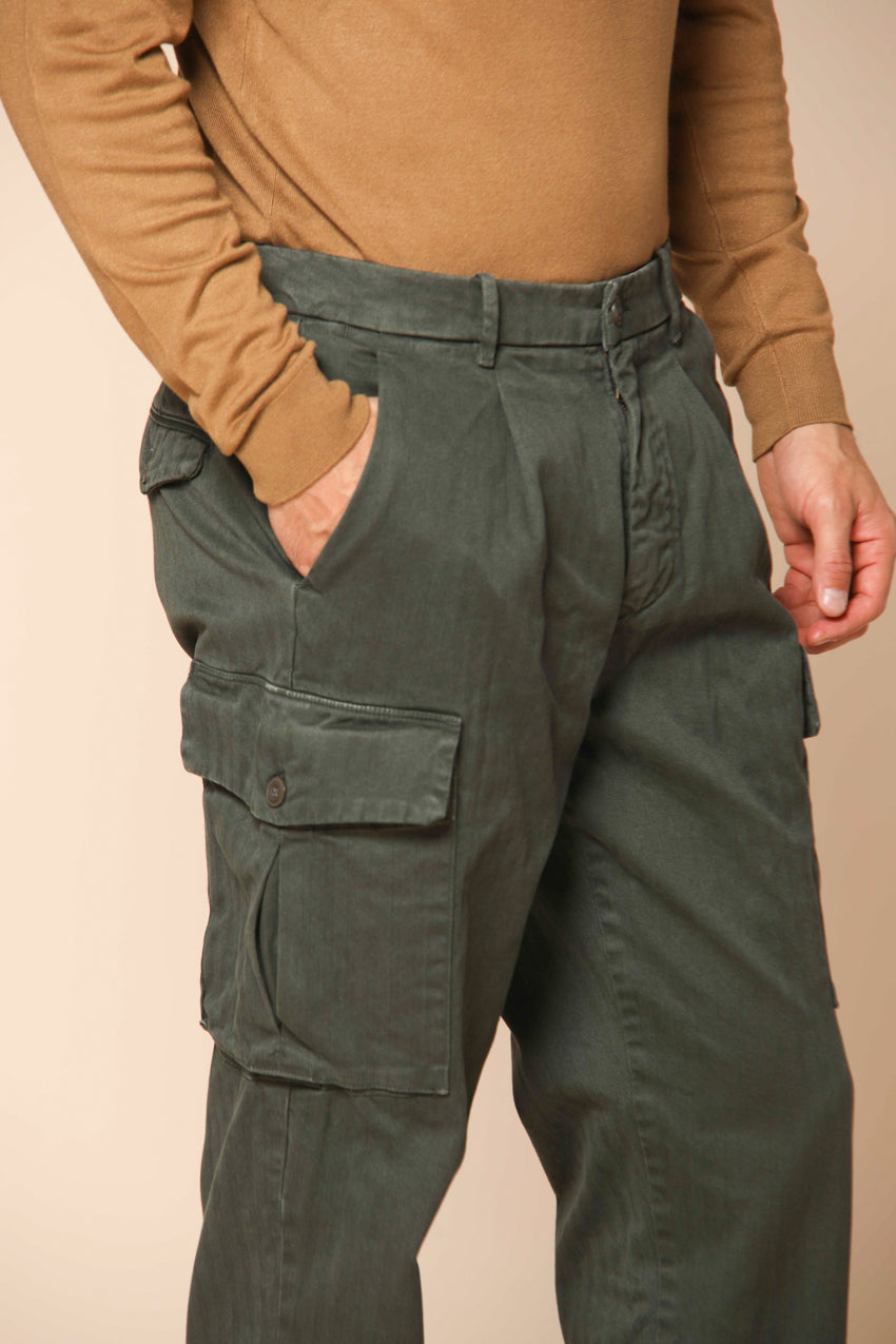 Cargo 22 pantalon cargo hombre con motivo espiga ajuste relaxed