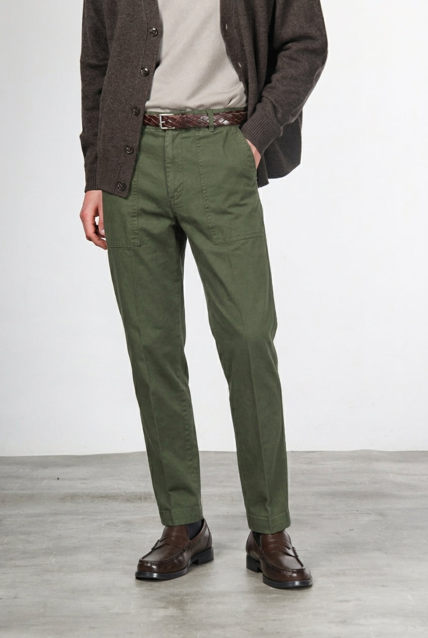 Prescott Fatigue men’s chino pants in gabardine with relaxed fit
