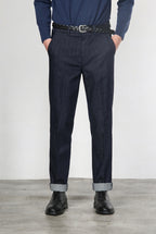 Chinos pantalone chino uomo in tecno denim stretch relaxed fit