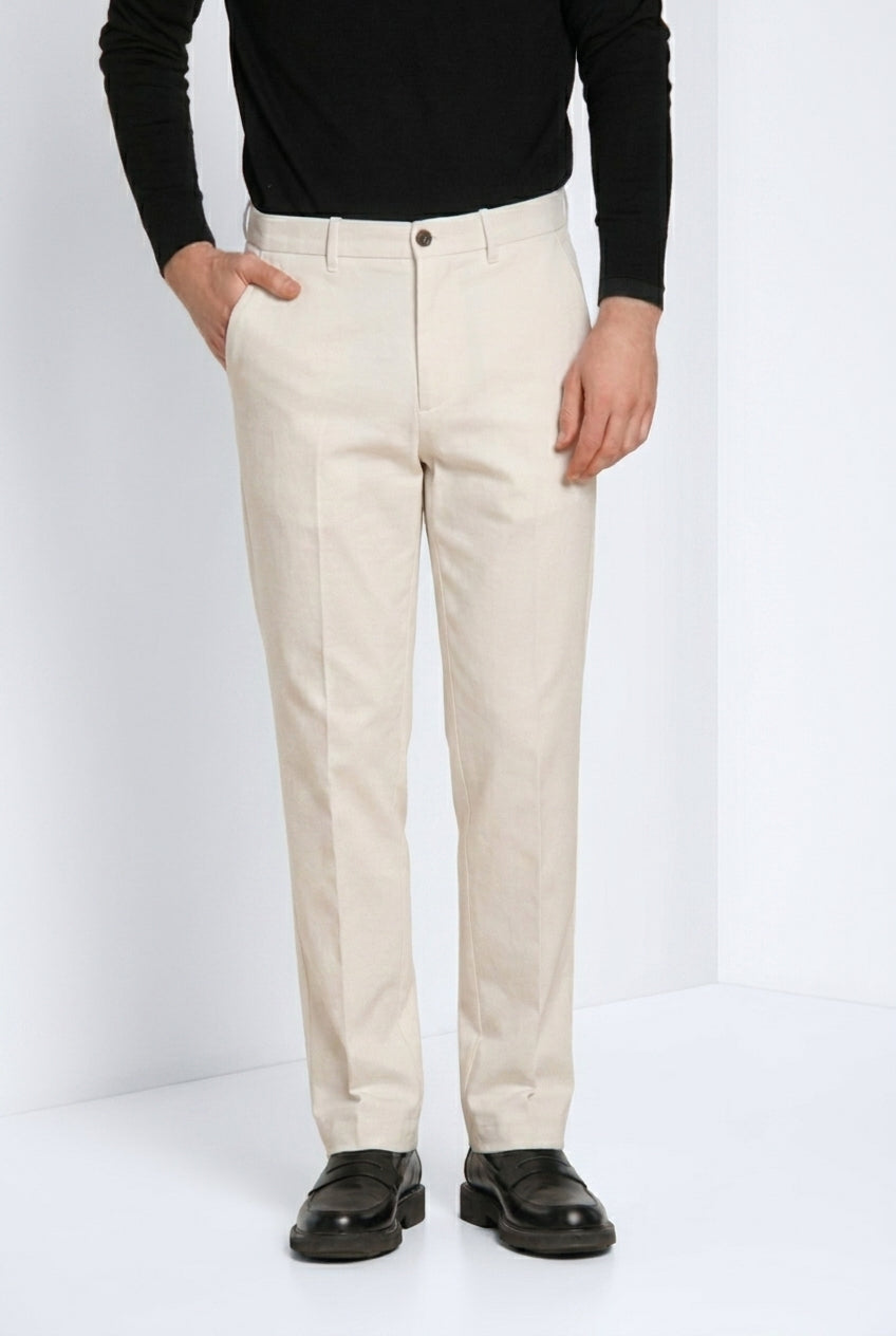Chinos pantalone chino uomo in gabardina relaxed fit