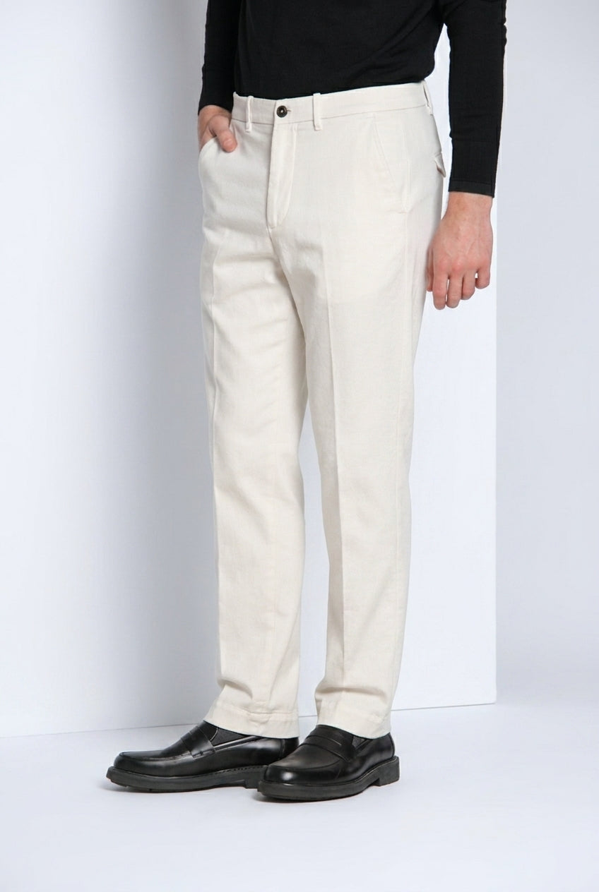 Chinos pantalone chino uomo in gabardina relaxed fit