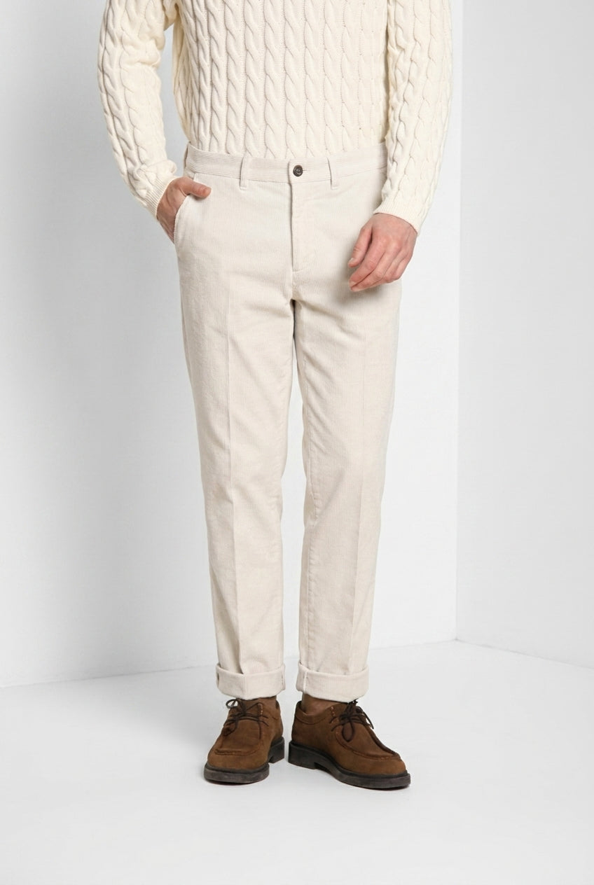 Chinos pantalone chino uomo in velluto 1000 righe relaxed fit