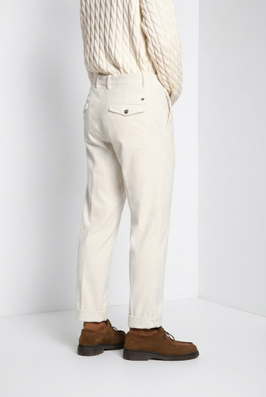 Chinos pantalone chino uomo in velluto 1000 righe relaxed fit