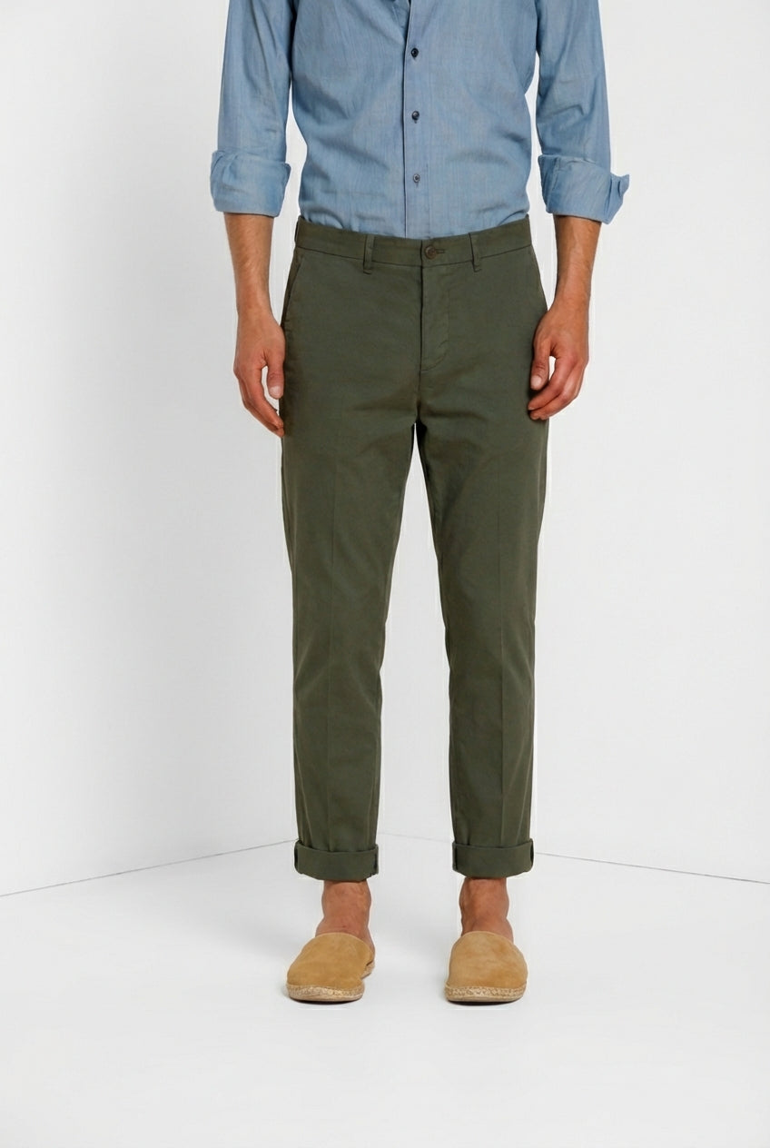 Chinos pantalone chino uomo in canvas oxford relaxed fit
