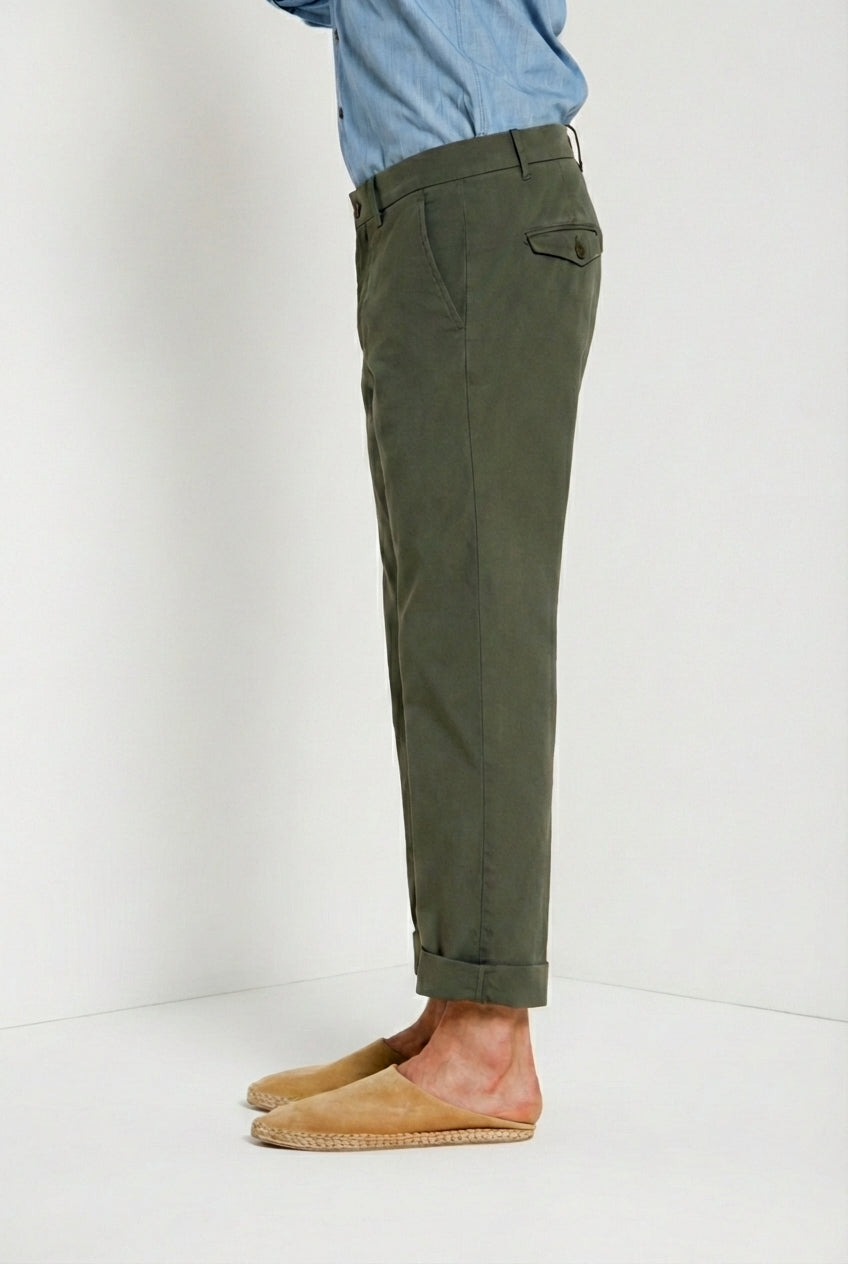 Chinos pantalone chino uomo in canvas oxford relaxed fit