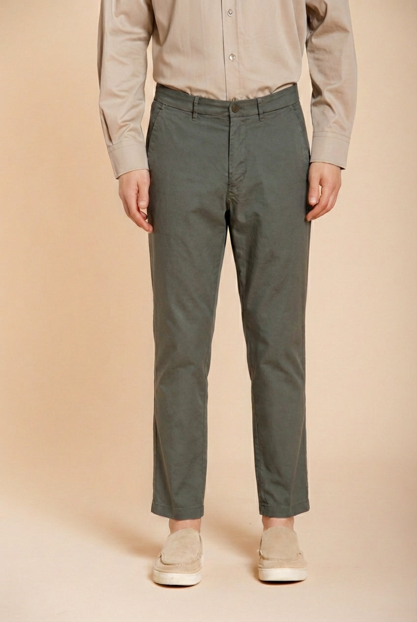 Pinces pantalon chino homme en gabardine stretch relaxed fit