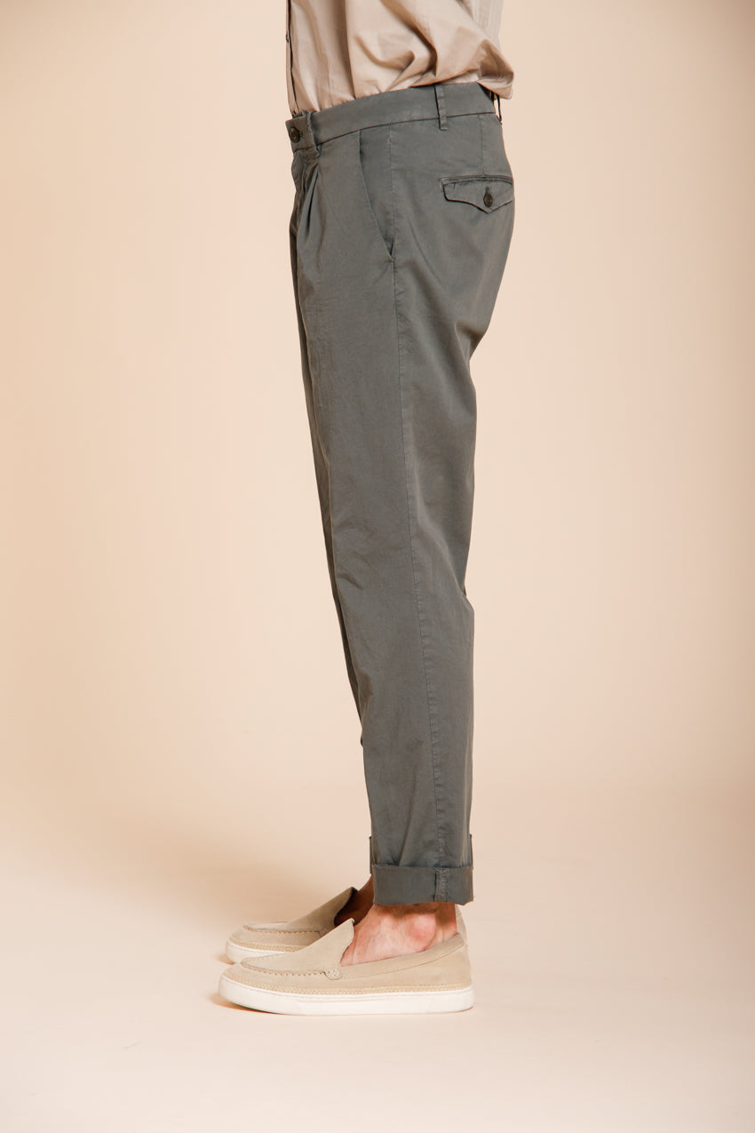 Pinces pantalon chino homme en gabardine stretch relaxed fit