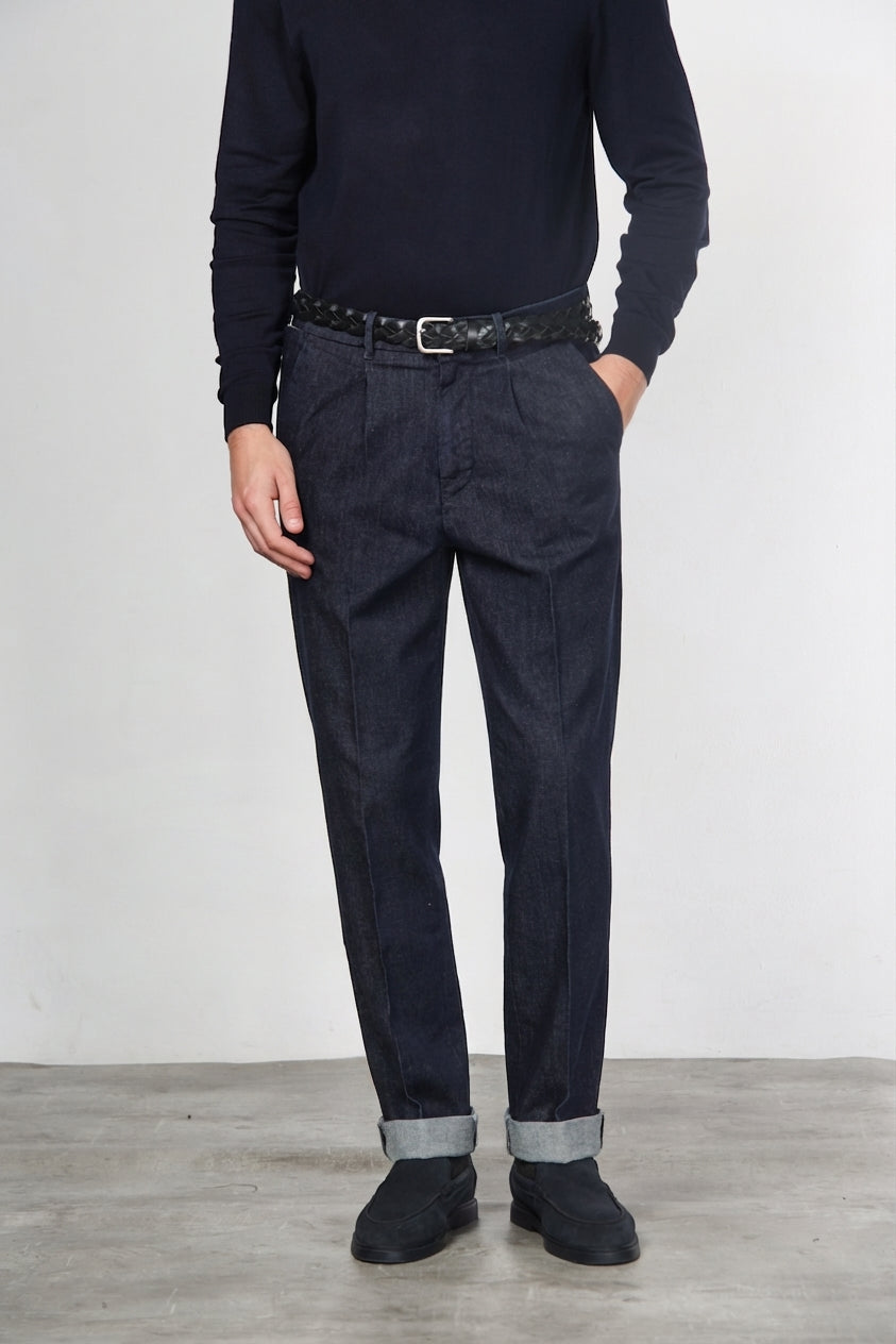 Pinces Chinohose für Herren aus Techno-Stretch-Denim mit relaxed fit
