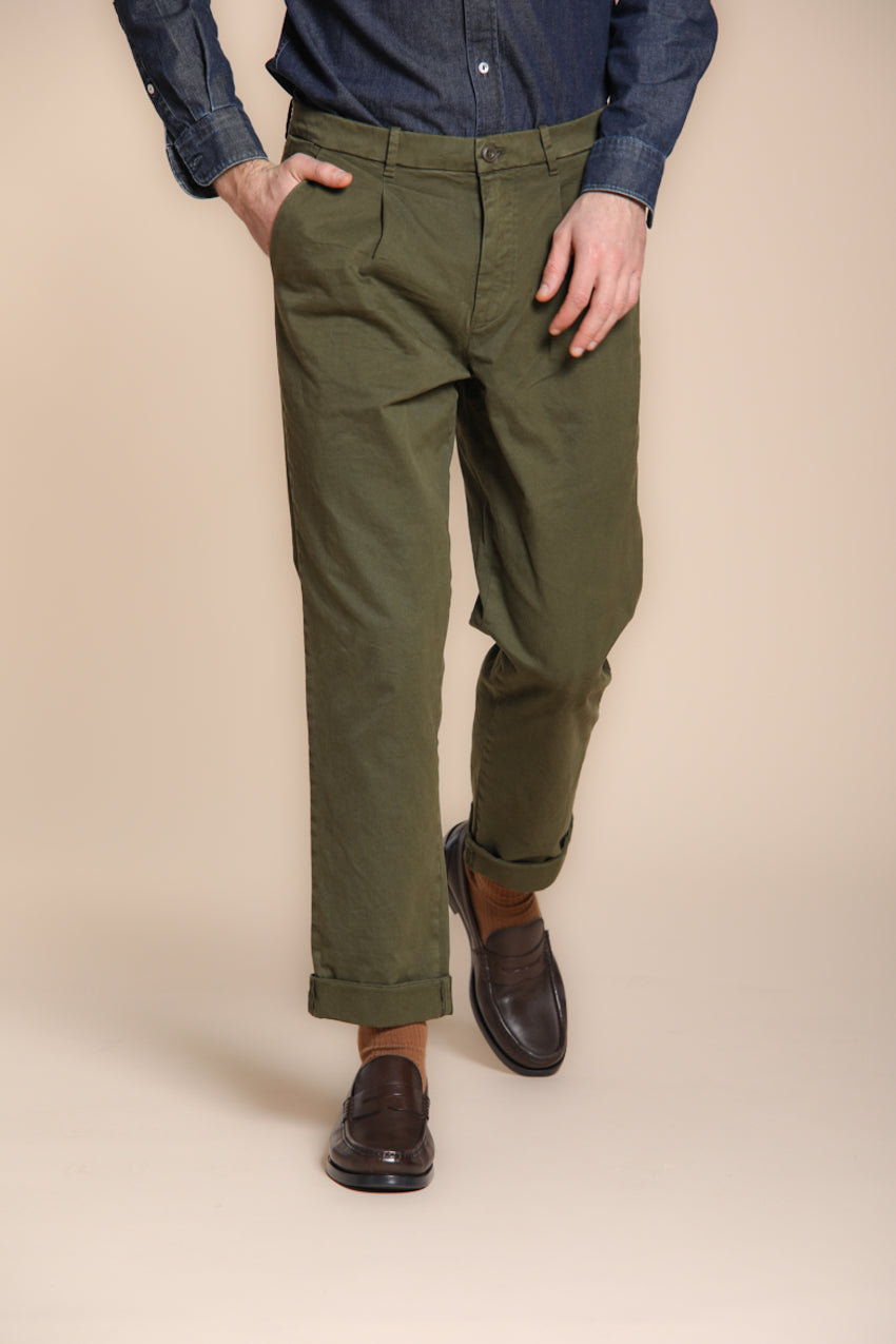 Pinces pantalon chino homme en gabardine relaxed fit