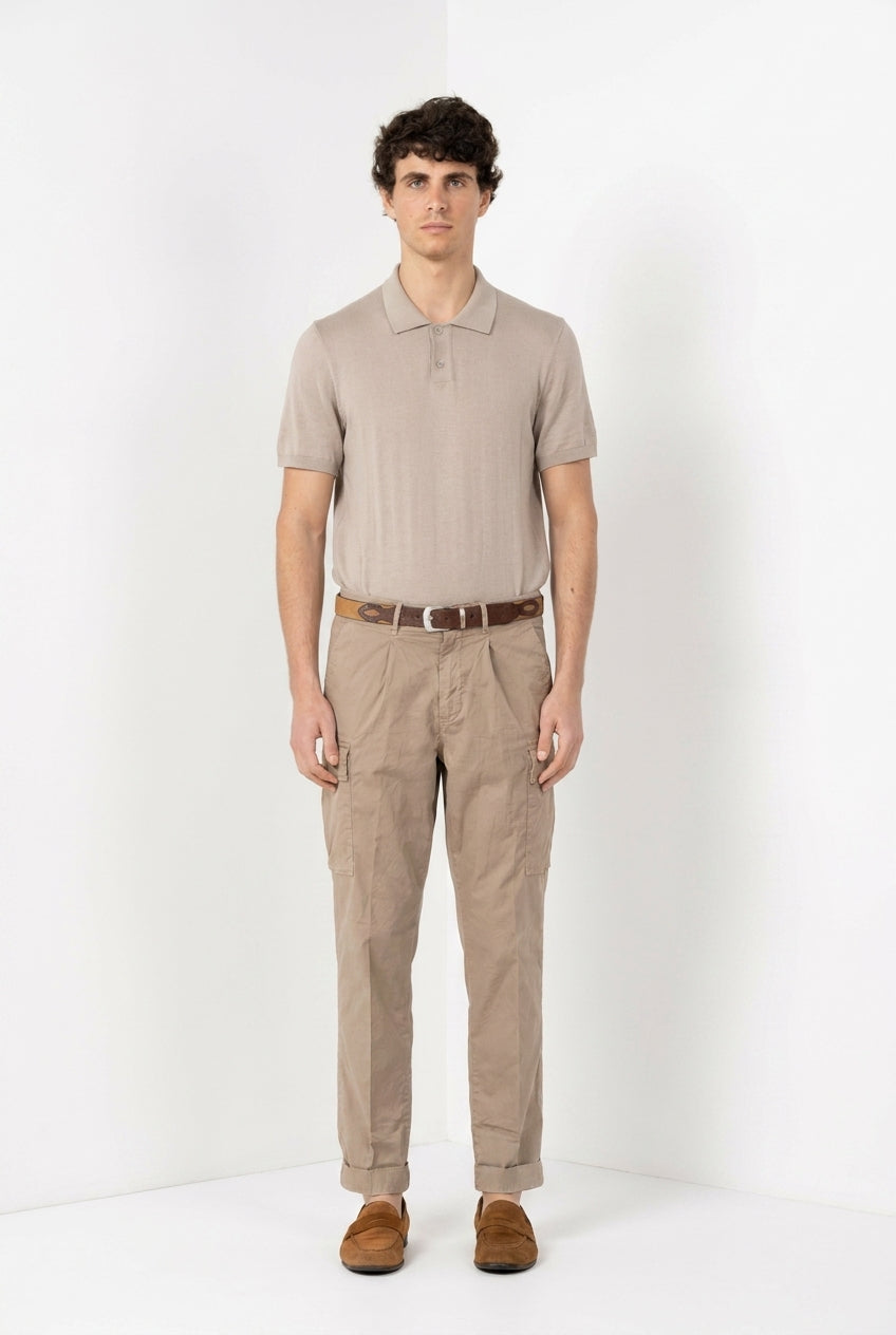 Cargo pantalon cargo homme en twill léger stretch relaxed fit