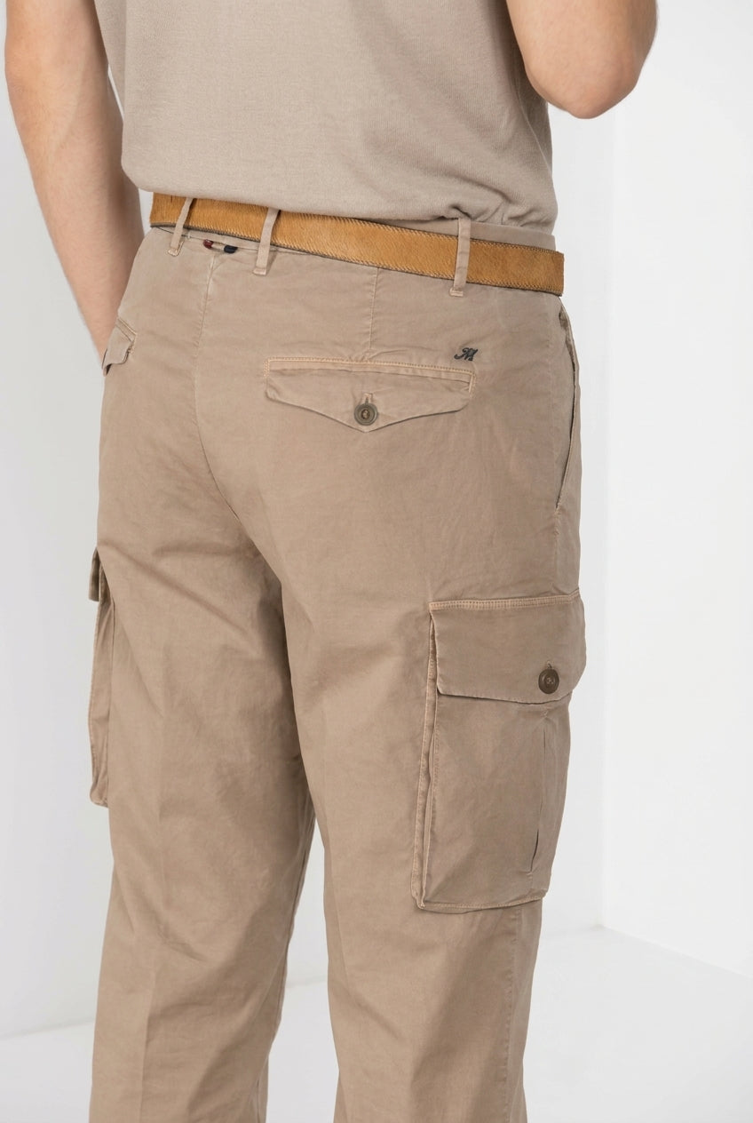 Cargo pantalón cargo hombre en sarga ligera stretch relaxed fit